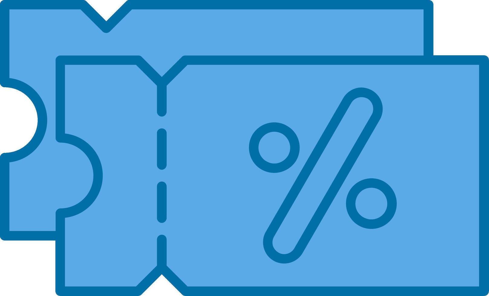 Discount Filled Blue  Icon vector