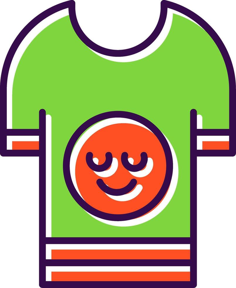 Shirt Design Filled  Icon vector
