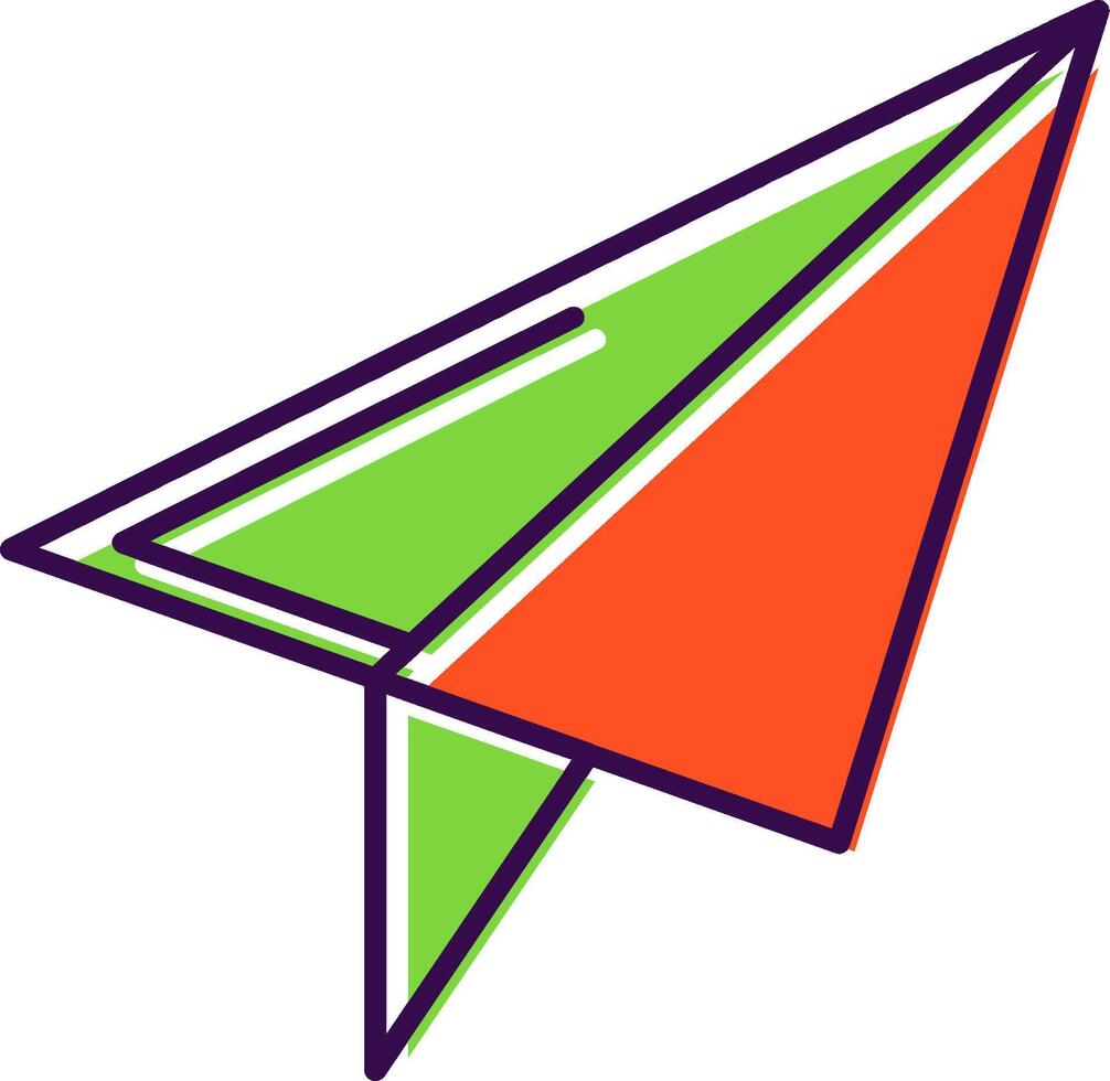 Paper Plane Filled  Icon vector