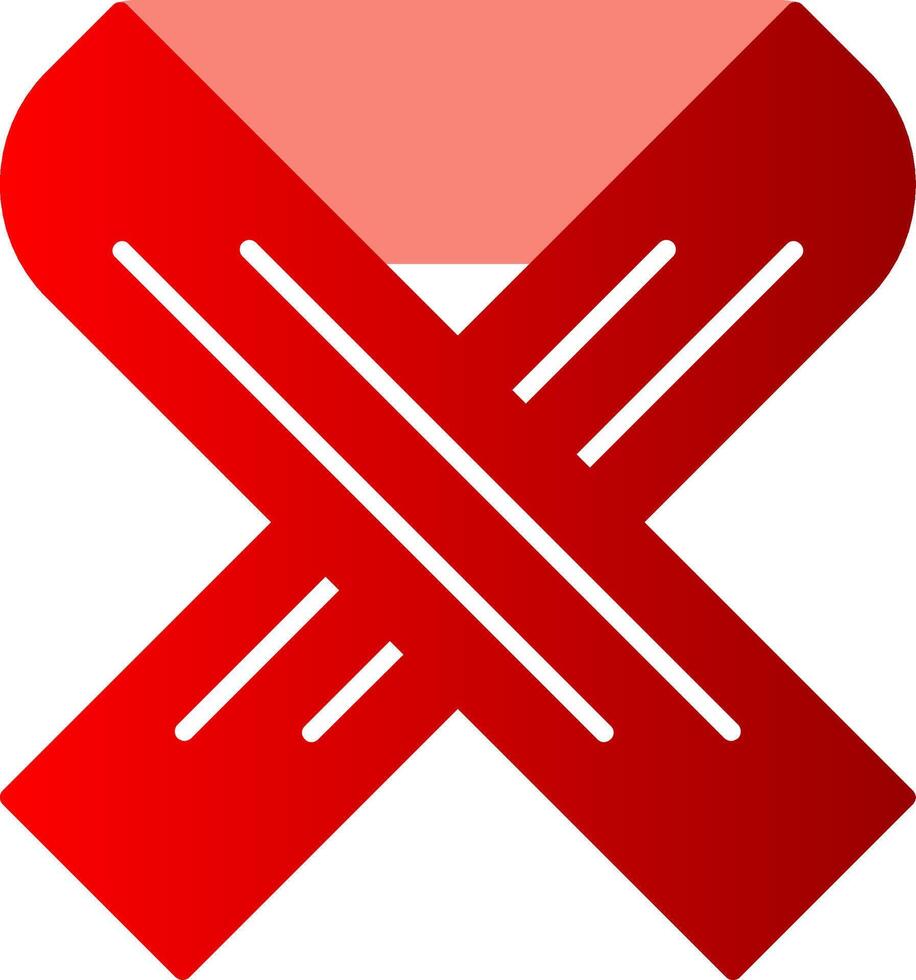 Scarf Flat Gradient  Icon vector