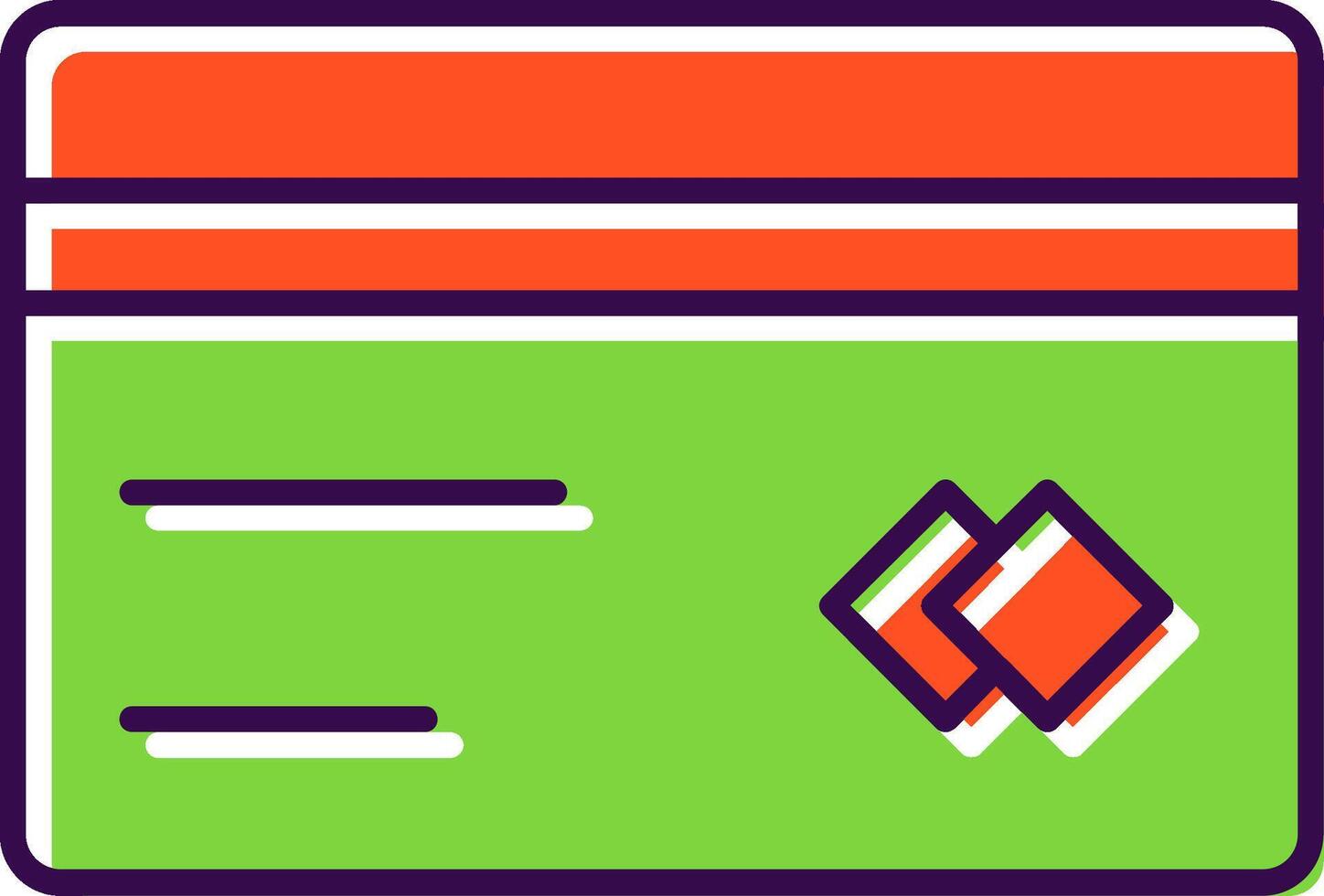 Card Filled  Icon vector