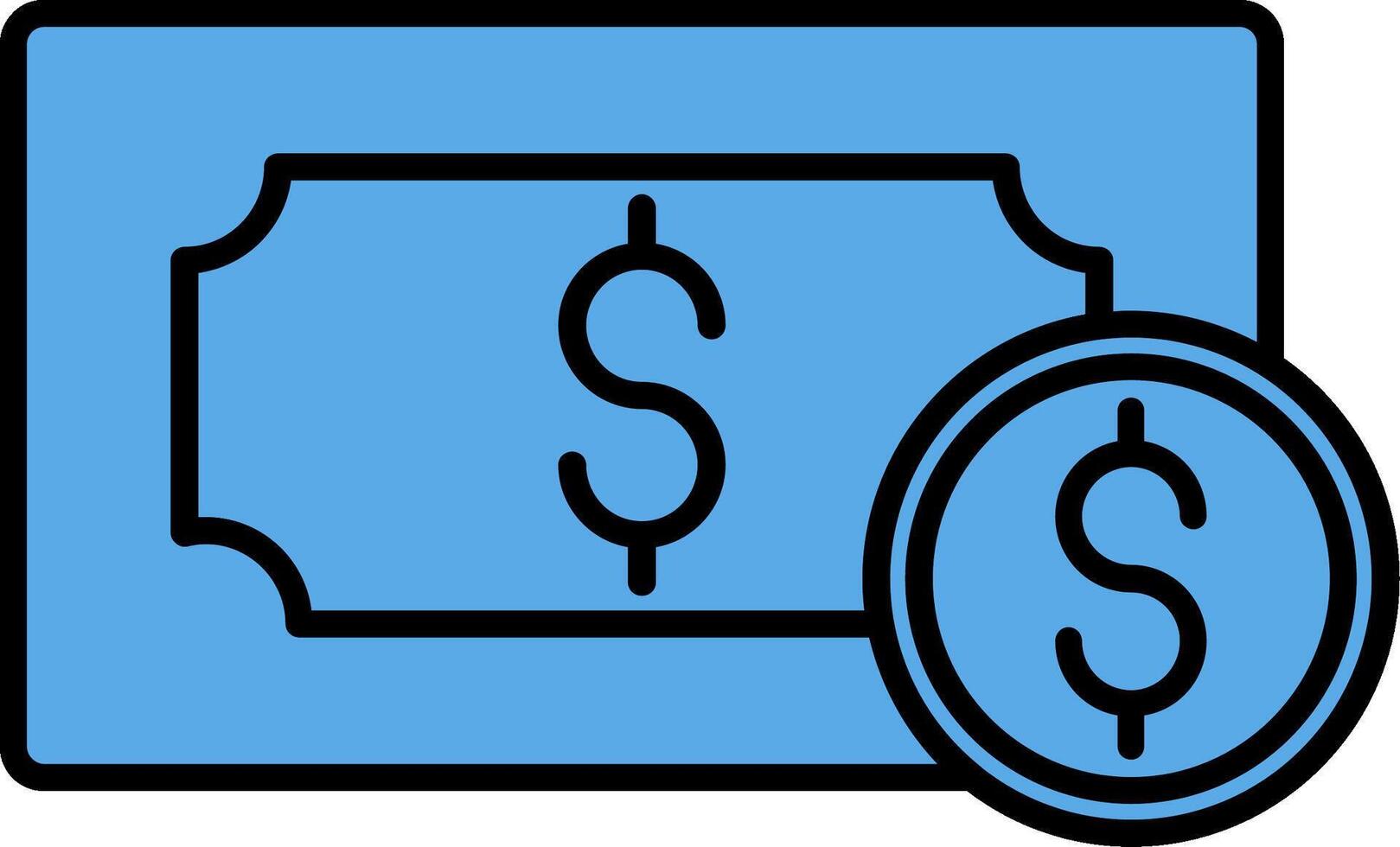 Money Filled Blue  Icon vector