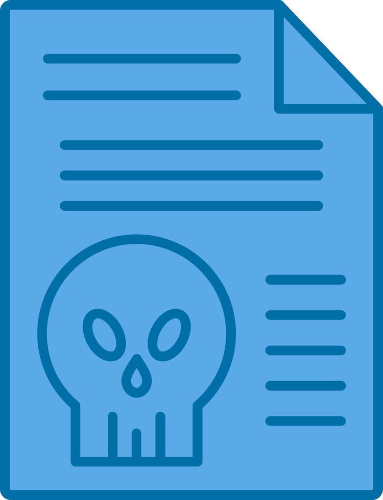 Document Filled Blue  Icon vector