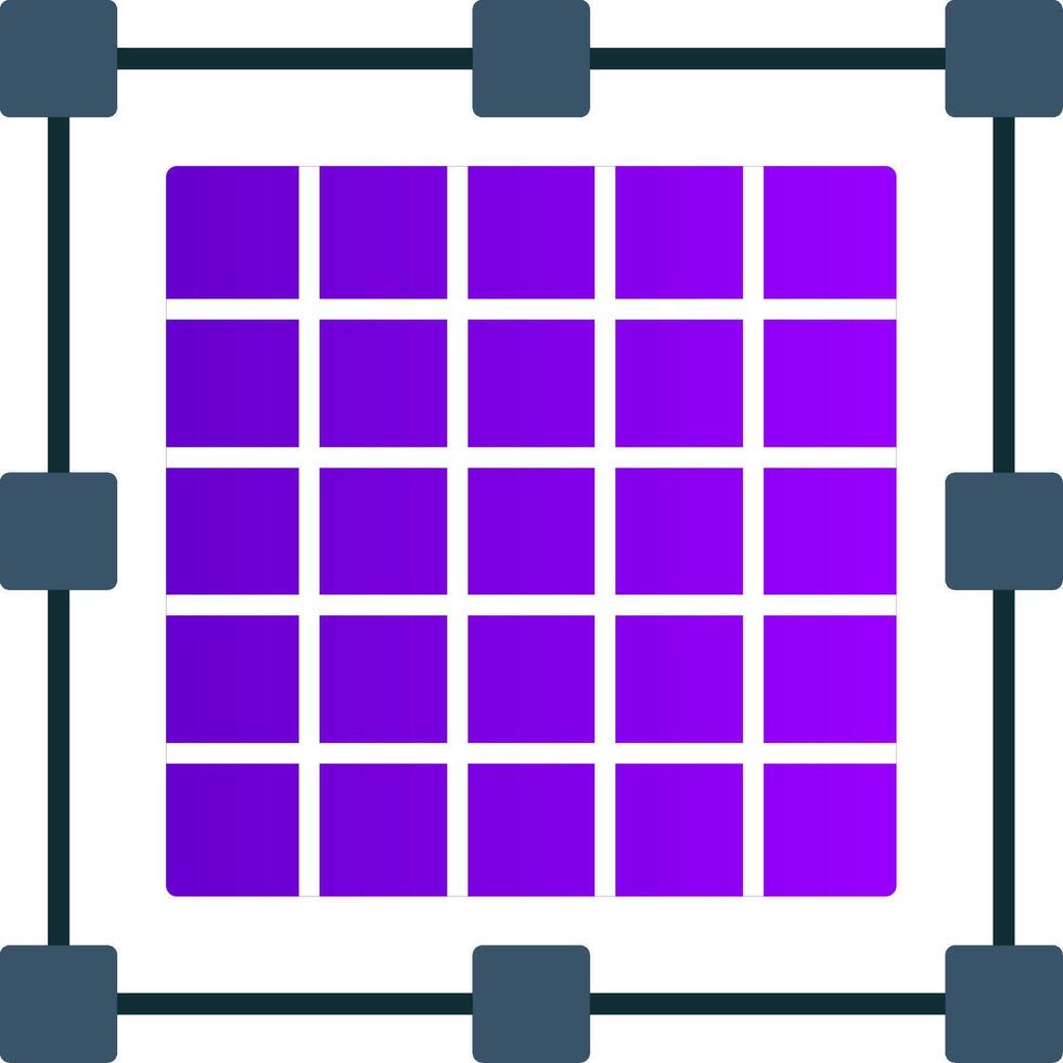 Grid Flat Gradient  Icon vector
