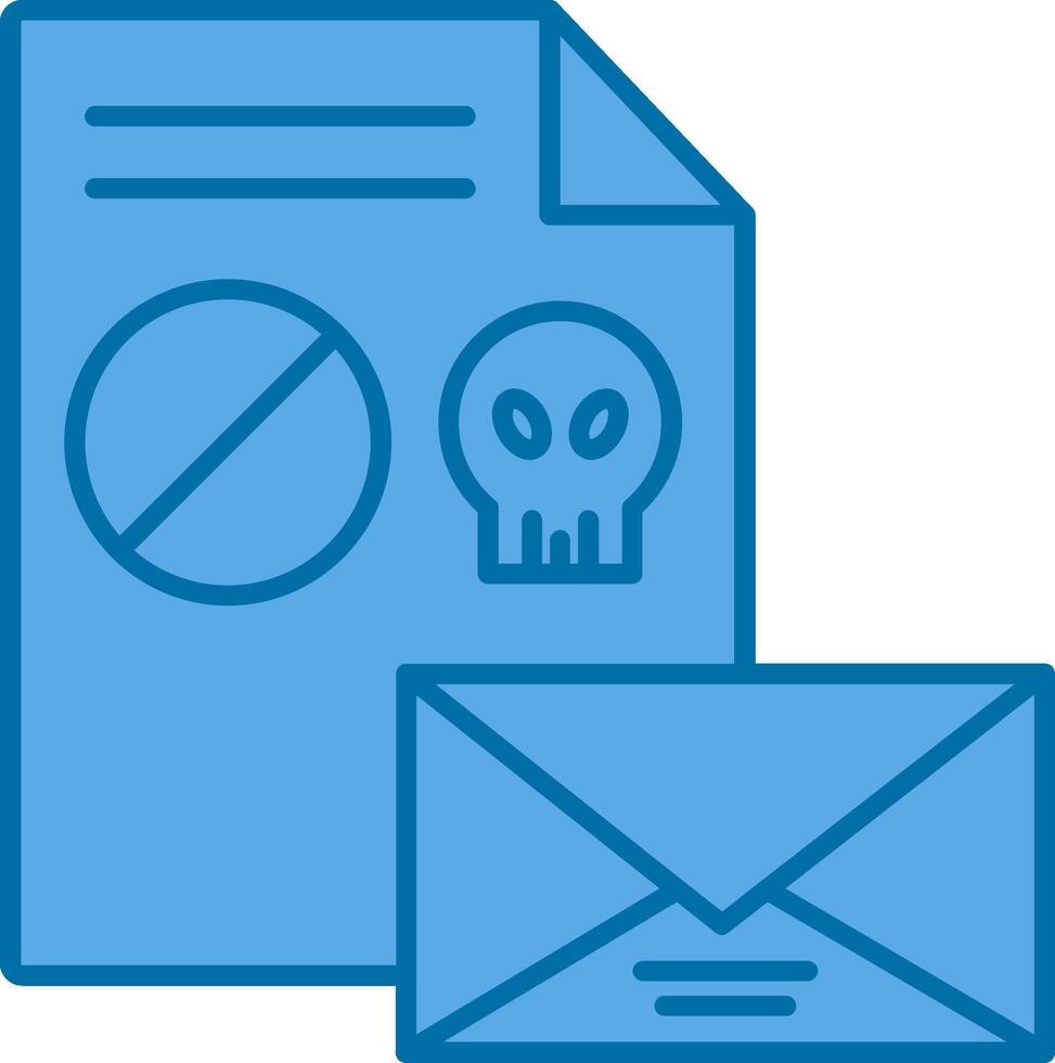 Spam Filled Blue  Icon vector