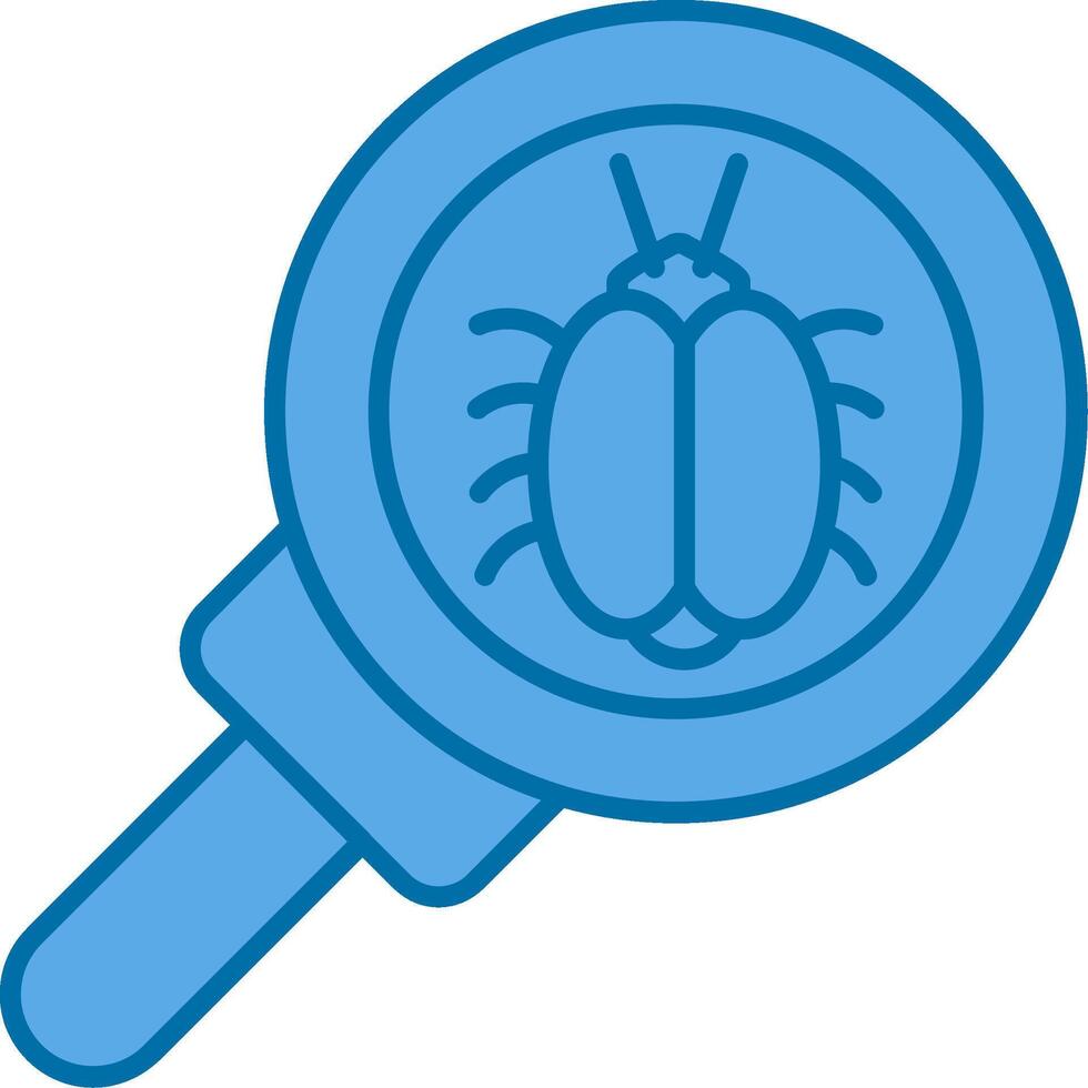 Search Filled Blue  Icon vector