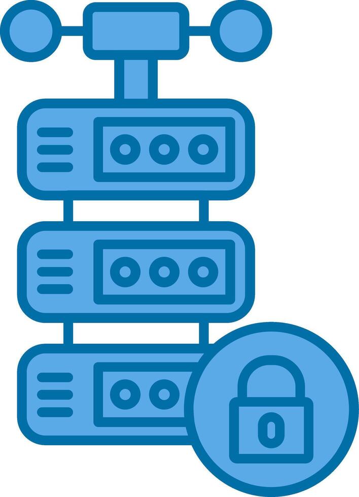 Server Filled Blue  Icon vector