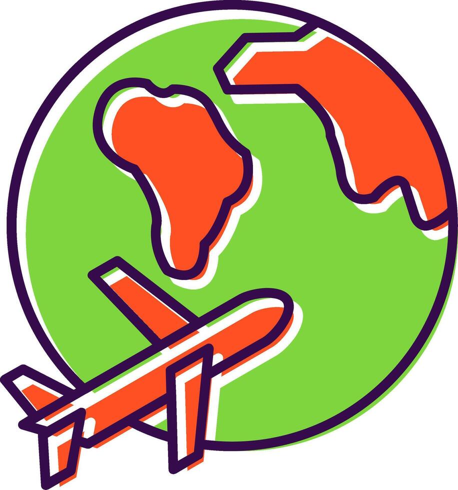 Trip Filled  Icon vector