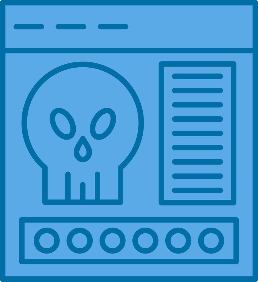 Malware Filled Blue  Icon vector