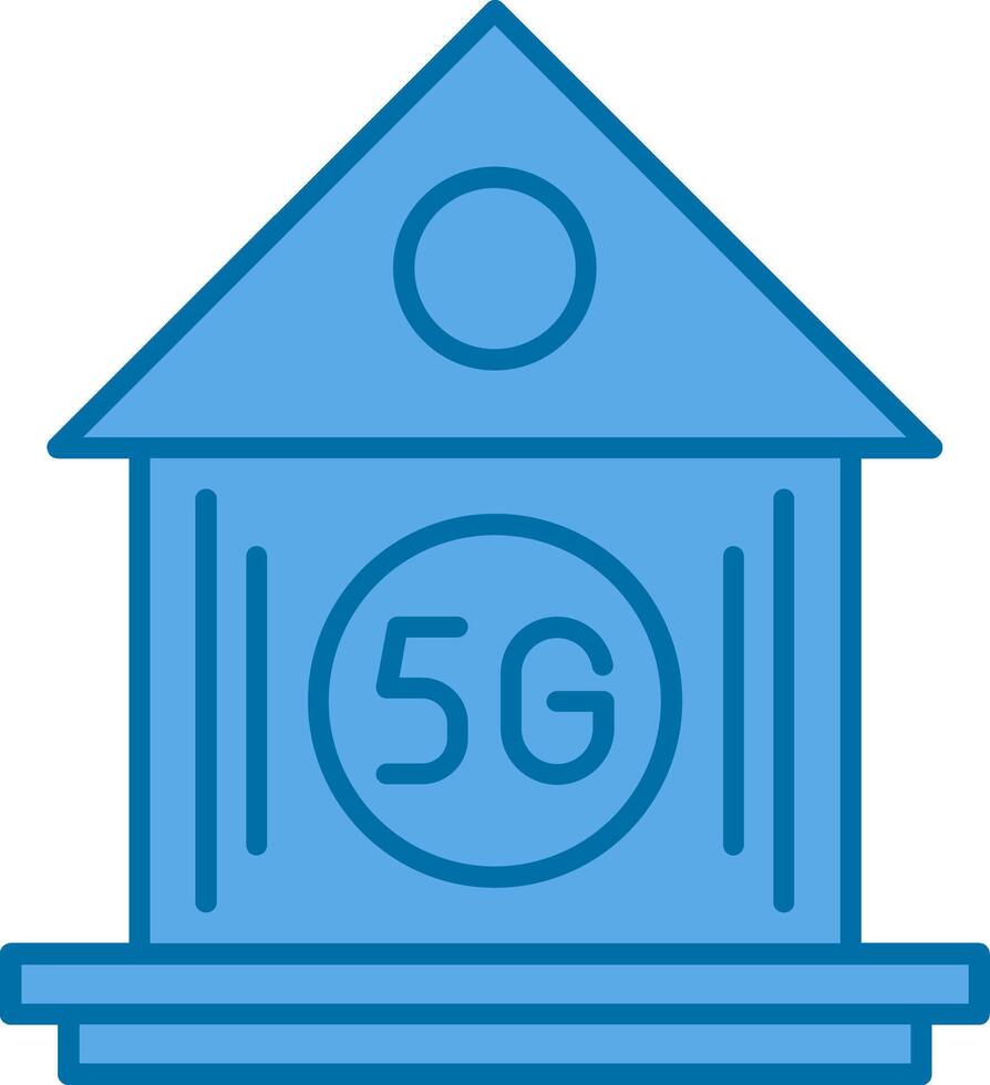 Smart Home Filled Blue  Icon vector