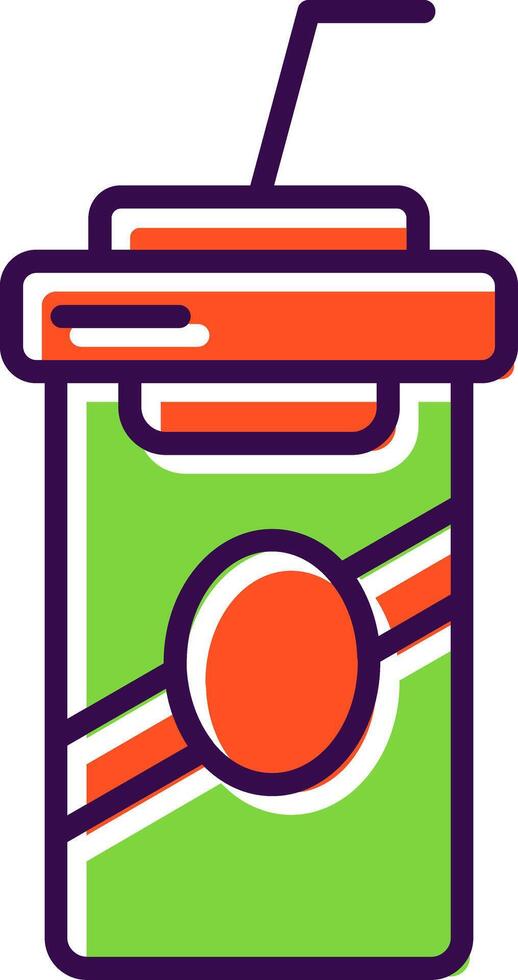 Soft drink Filled  Icon vector