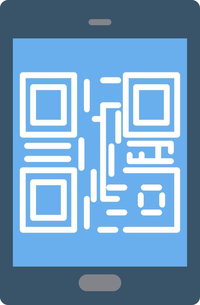 Qr Code Flat Gradient  Icon vector