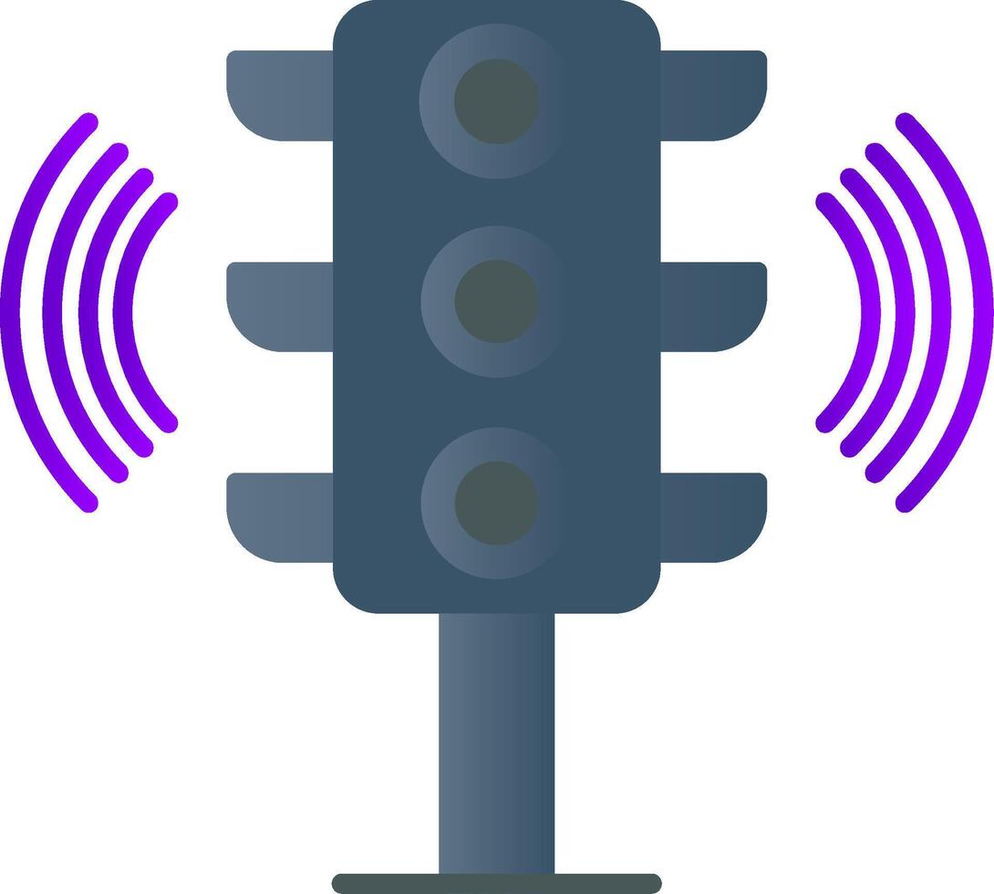 Traffic Signal Flat Gradient  Icon vector