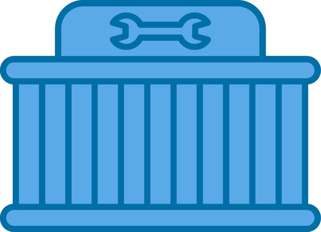 Ladder Filled Blue  Icon vector