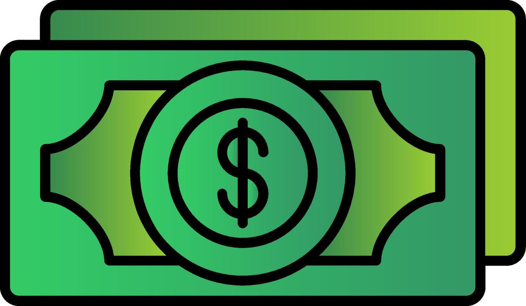 Salary Line Filled Gradient  Icon vector