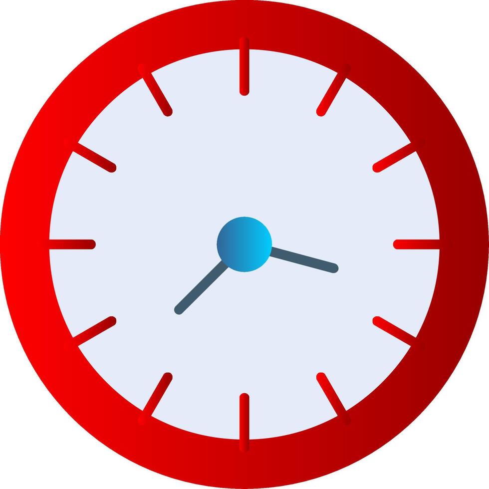 Clock Flat Gradient  Icon vector