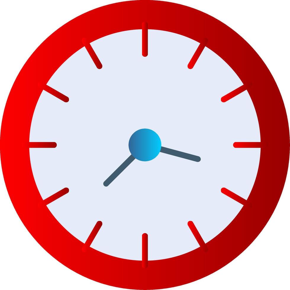 reloj plano degradado icono vector