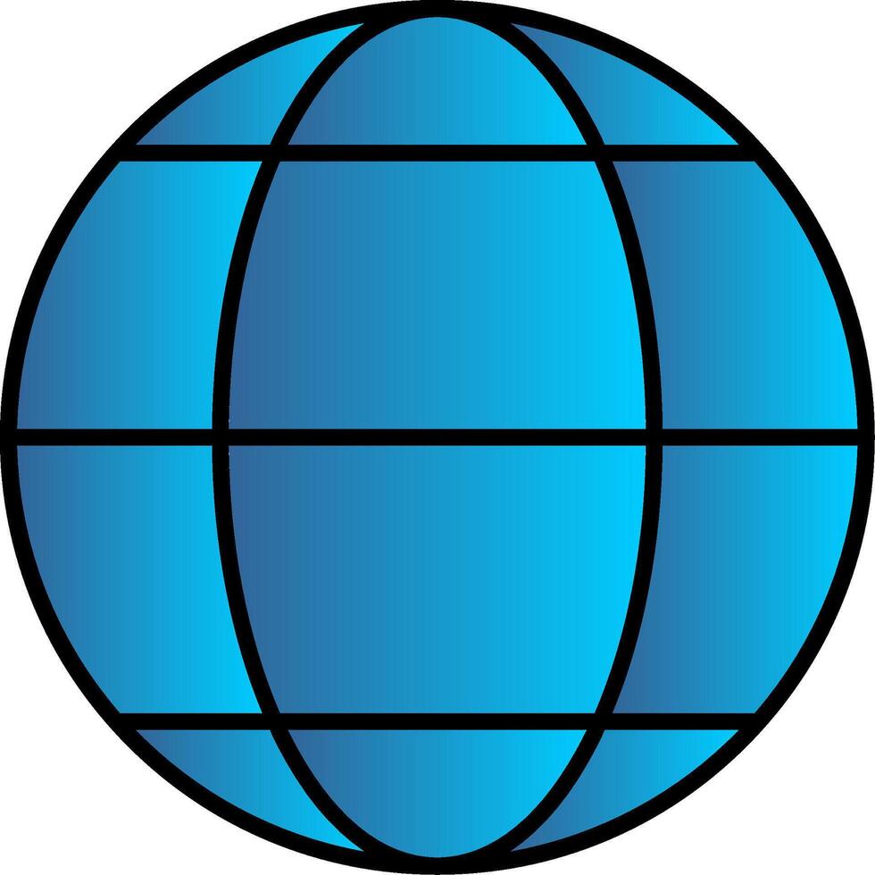 World Line Filled Gradient  Icon vector