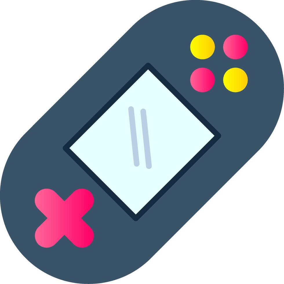 Game Console Flat Gradient  Icon vector
