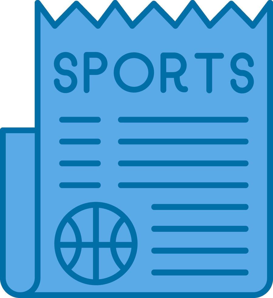 Sports News Filled Blue  Icon vector