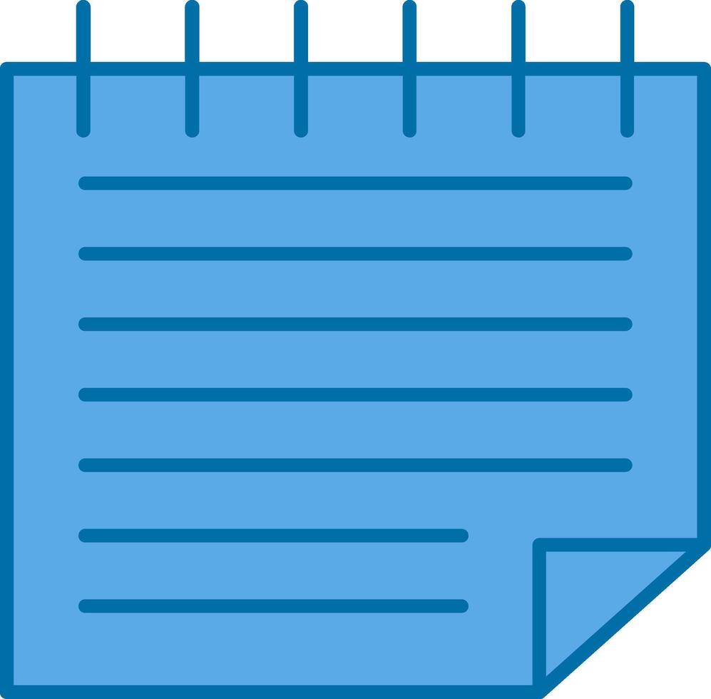 Notes Filled Blue  Icon vector