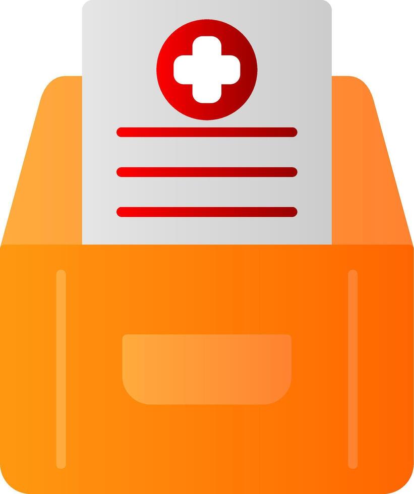 Archive Flat Gradient  Icon vector