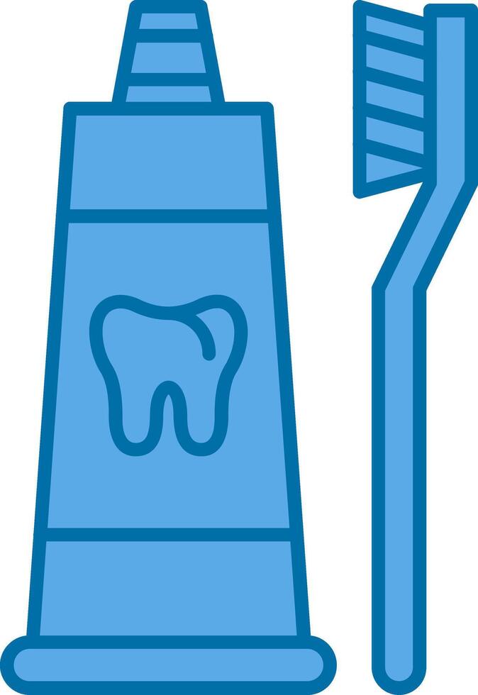 Toothpaste Filled Blue  Icon vector