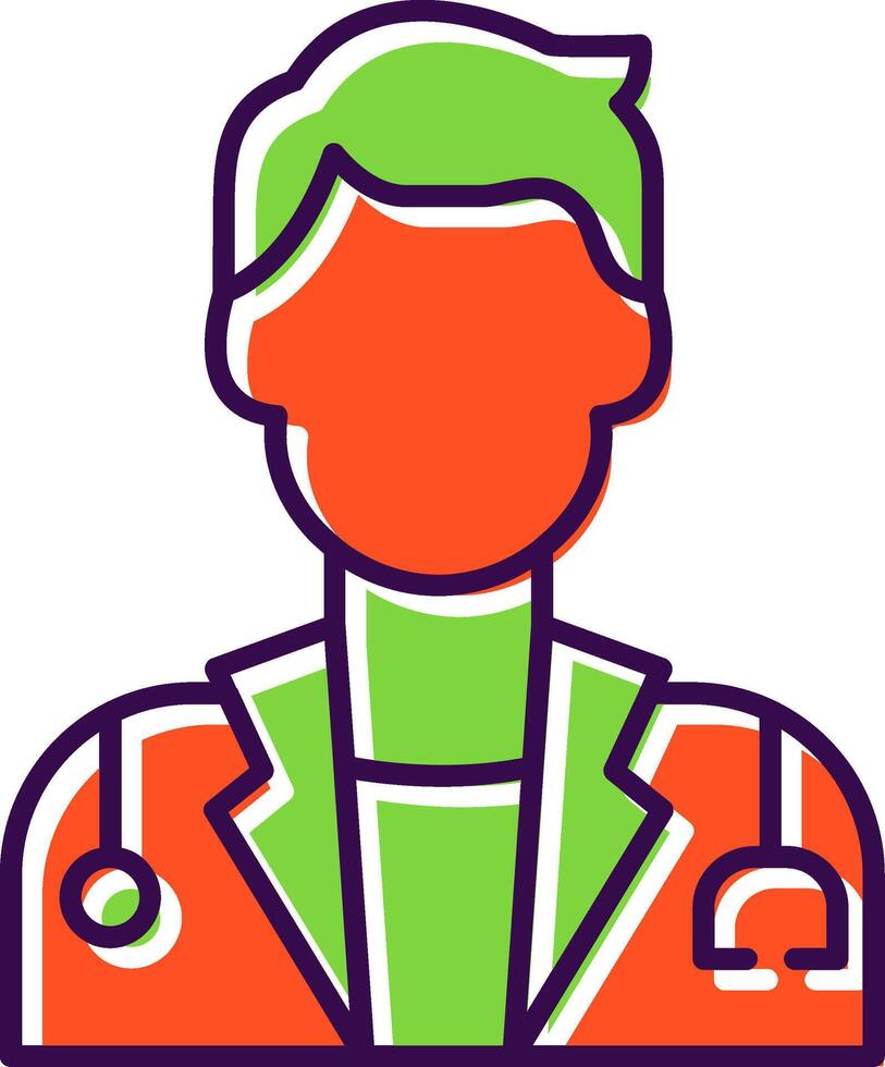 Surgeon Filled  Icon vector