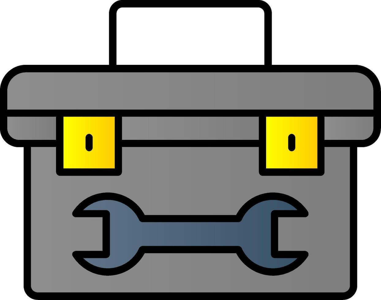 Tool Box Line Filled Gradient  Icon vector