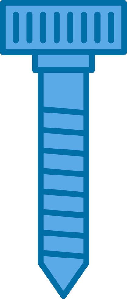 Screw Filled Blue  Icon vector