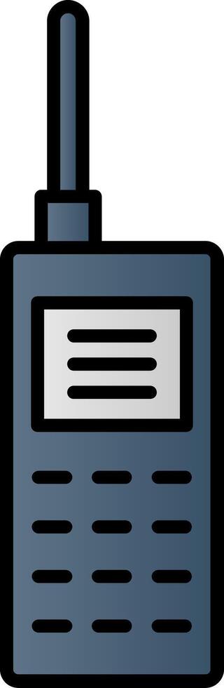 Walkie Talkie Line Filled Gradient  Icon vector