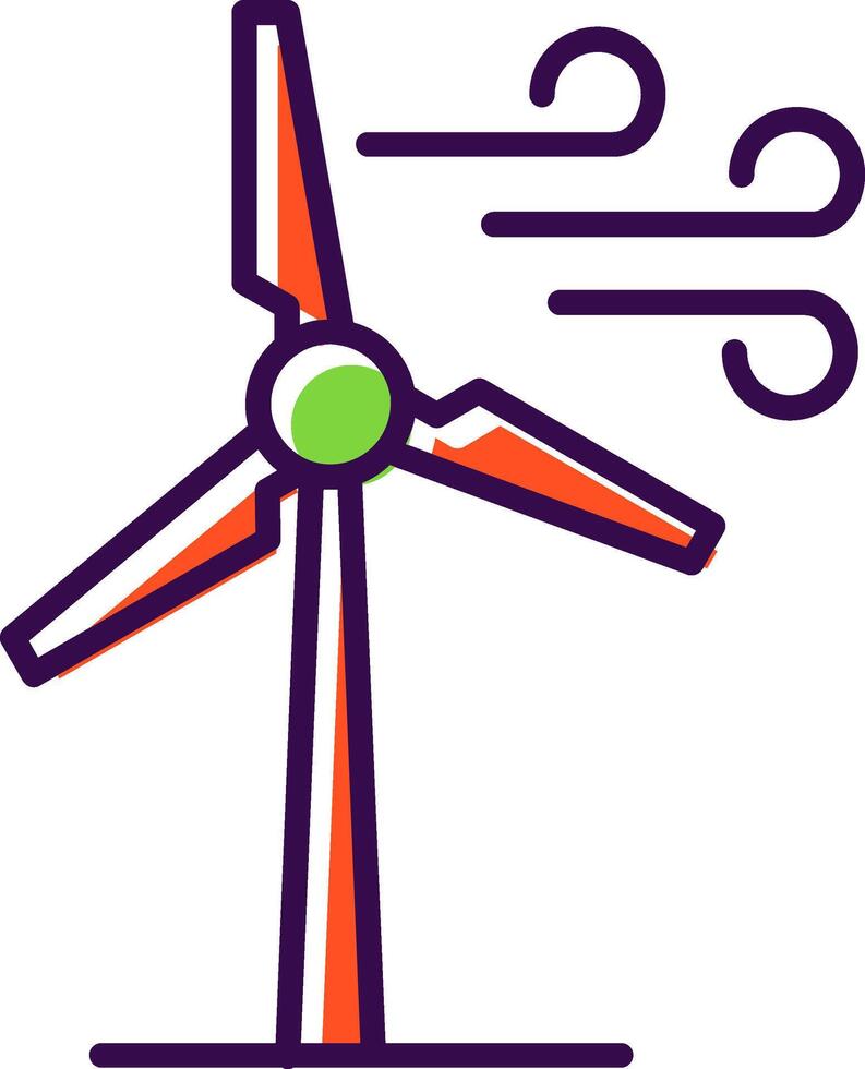 Windmills Filled  Icon vector