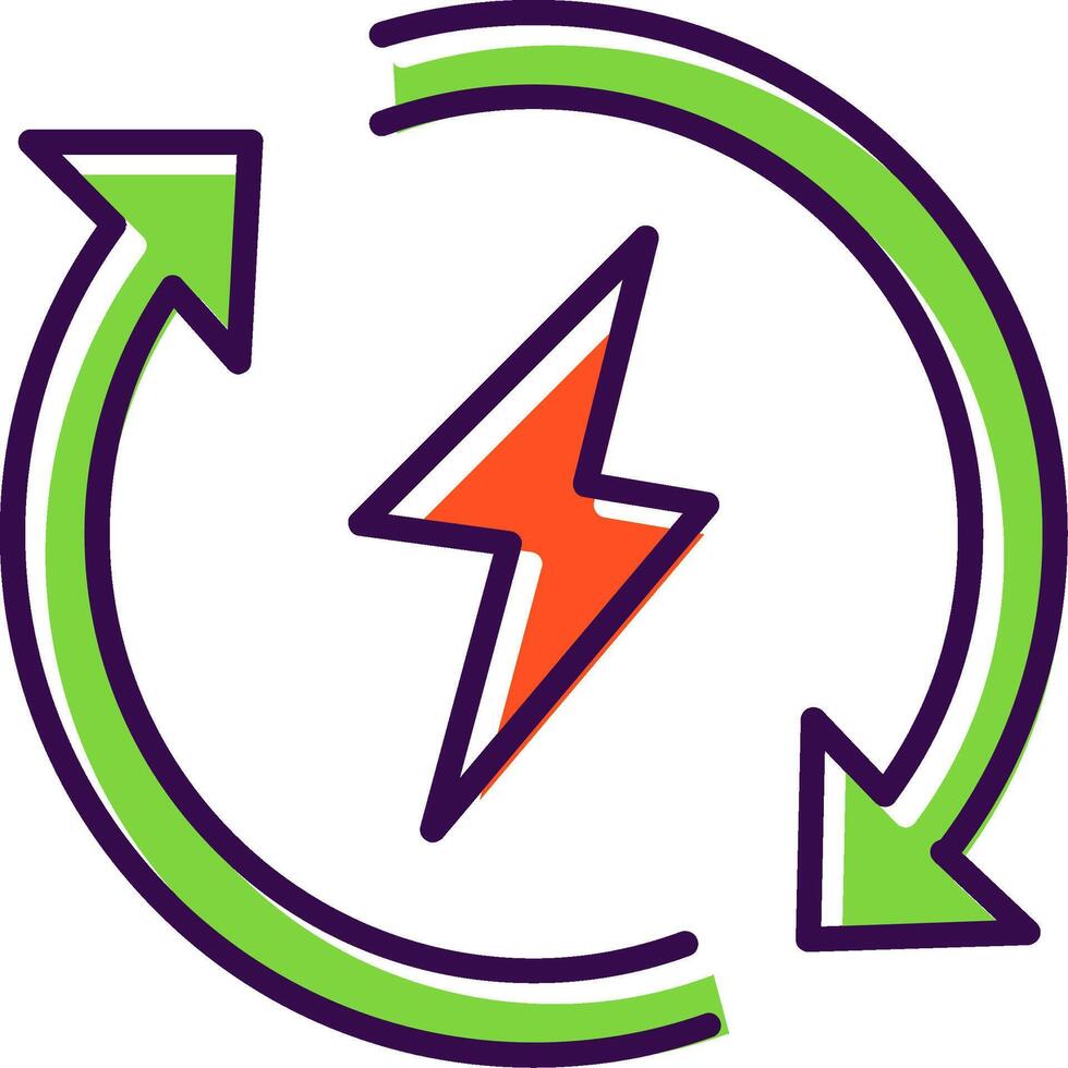 Renewable Energy Filled  Icon vector