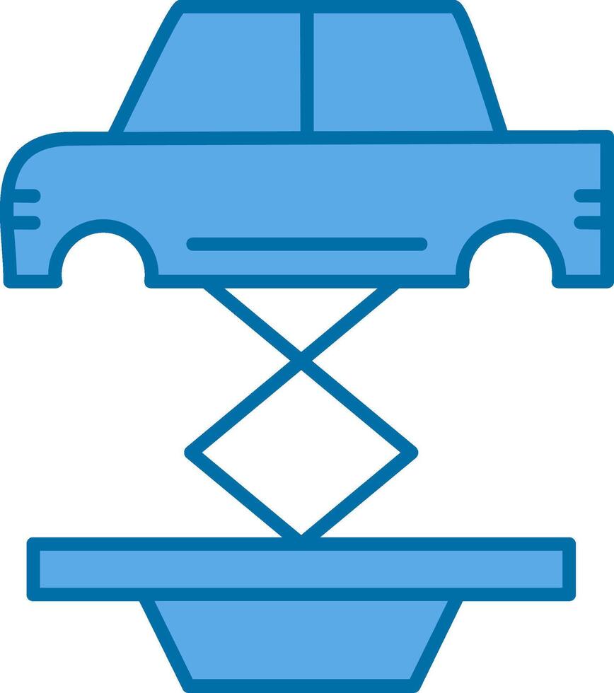 Car Repair Filled Blue  Icon vector