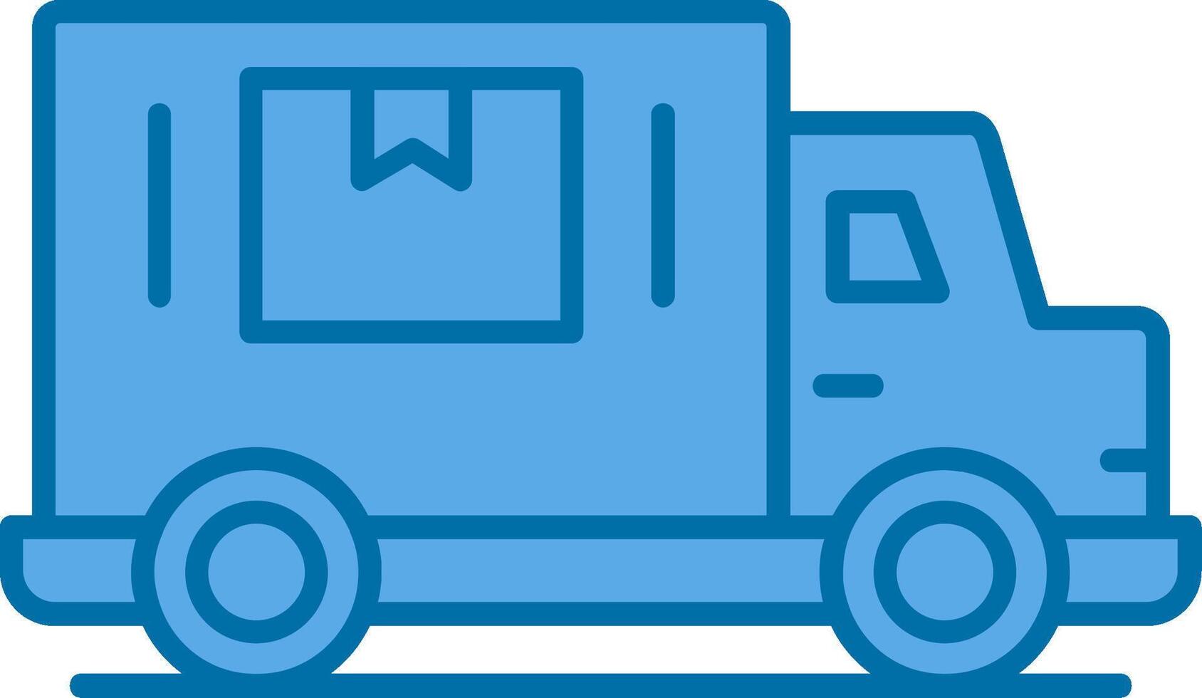 Delivery Truck Filled Blue  Icon vector