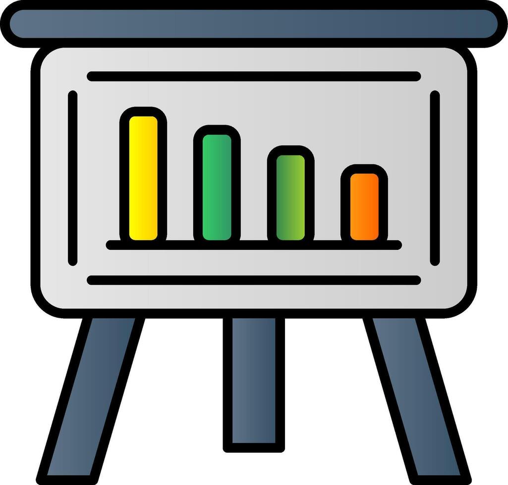 Analytics Line Filled Gradient  Icon vector