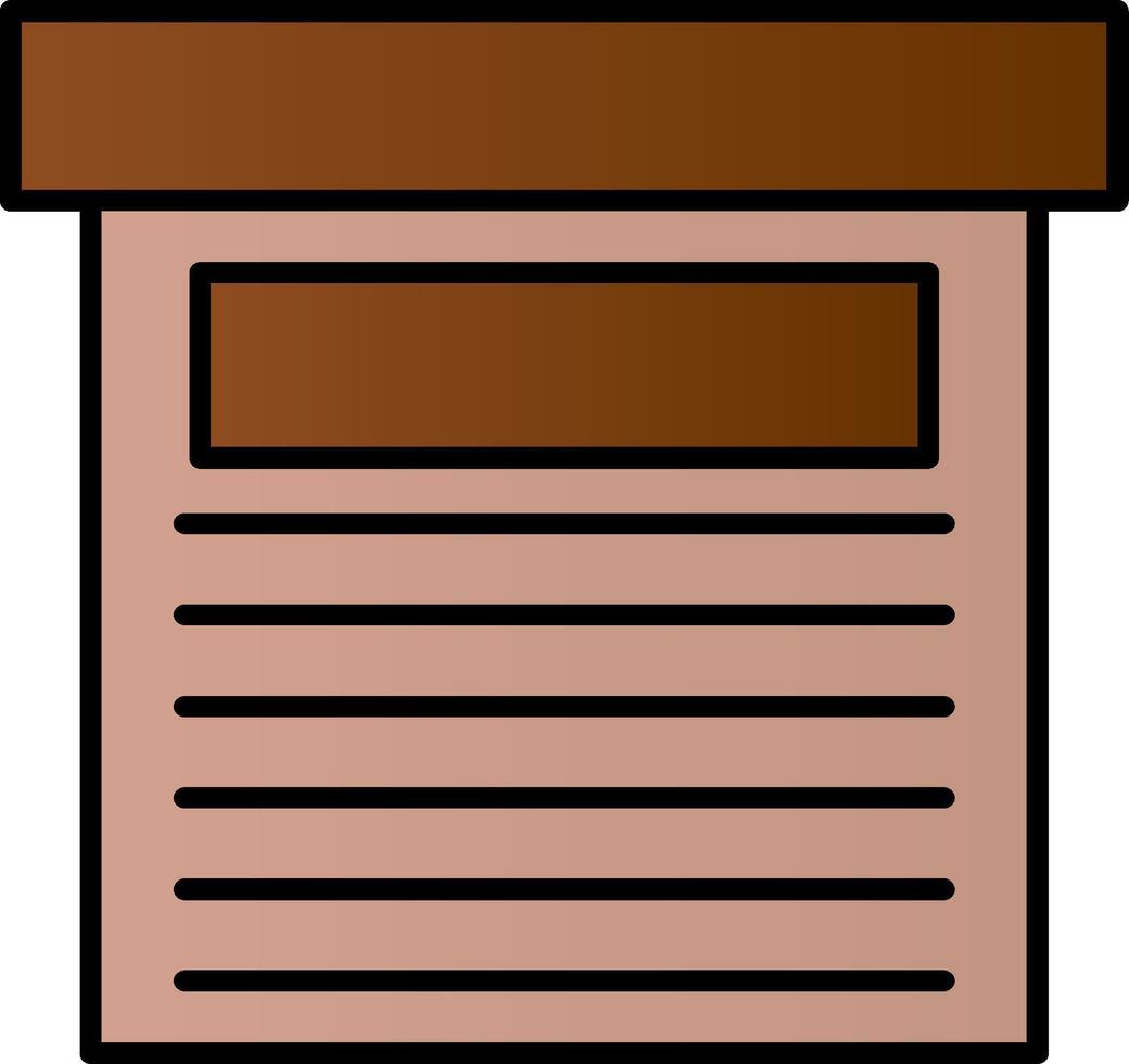 Storage Box Line Filled Gradient  Icon vector