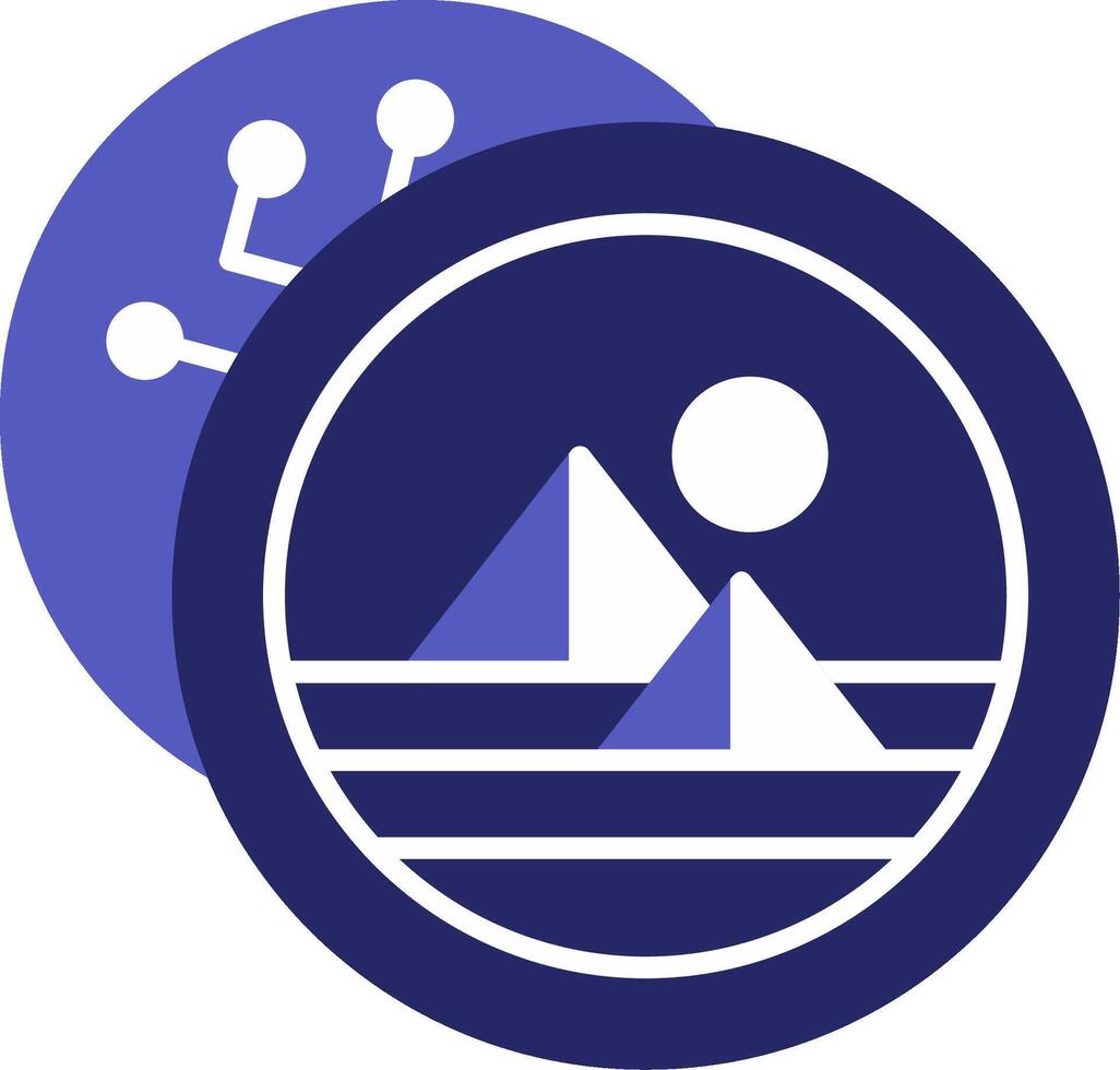 Decentraland Flat Gradient  Icon vector