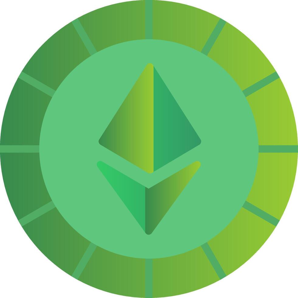 Ethereum Coins Flat Gradient  Icon vector