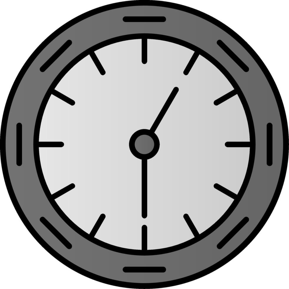 Wall Clock Line Filled Gradient  Icon vector