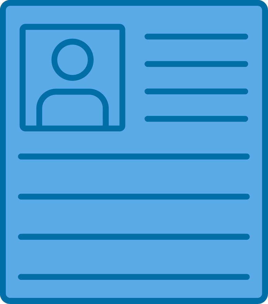 Curriculum Filled Blue  Icon vector