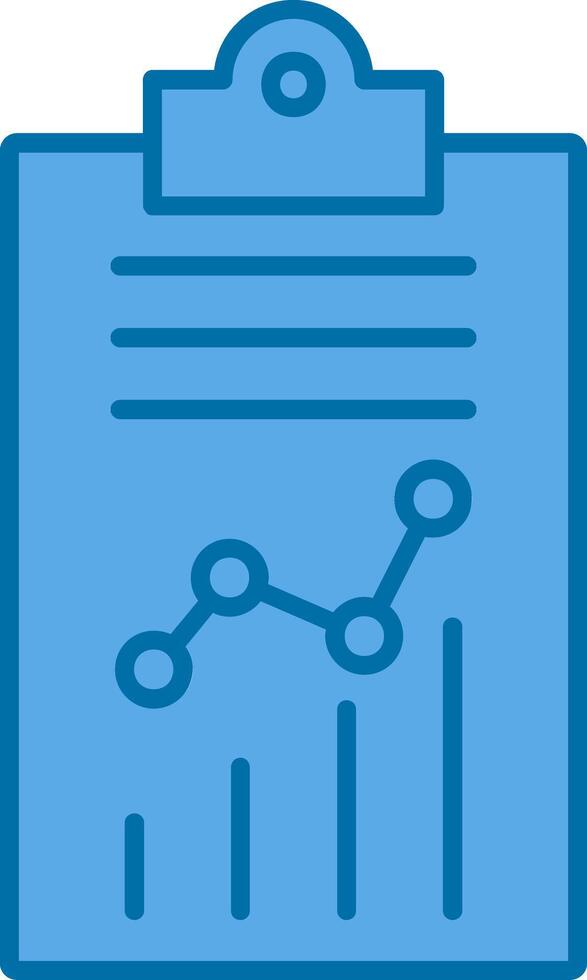 Report Filled Blue  Icon vector