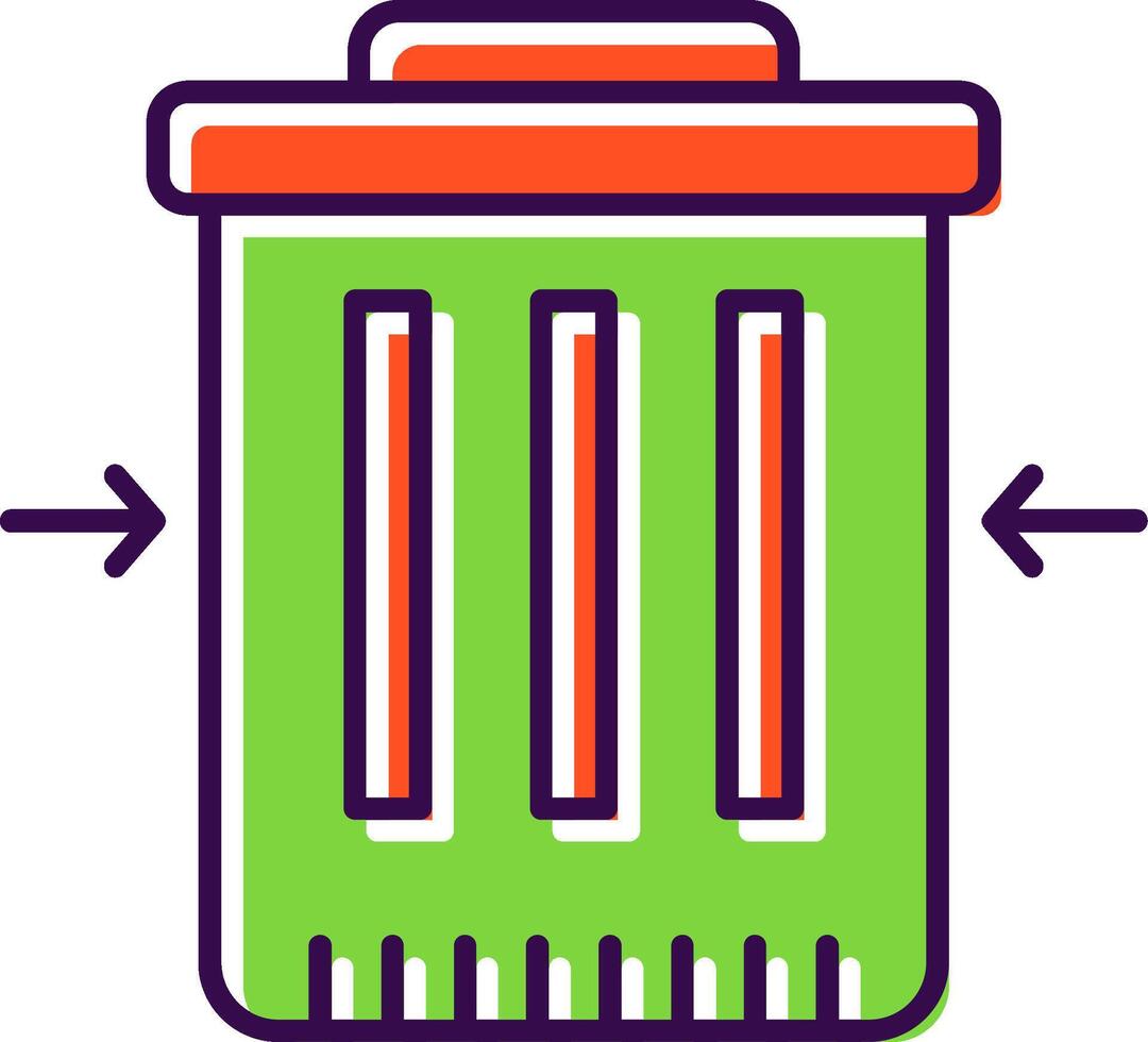 Waste Reduction Filled  Icon vector