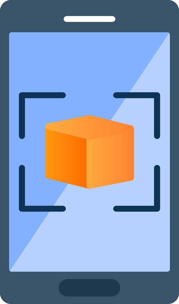 Augmented Reality Flat Gradient  Icon vector