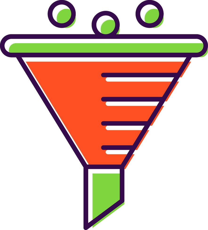 Funnel Filled  Icon vector