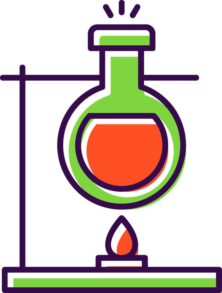 Bunsen Burner Filled  Icon vector