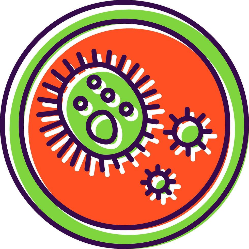 Bacteria Filled  Icon vector