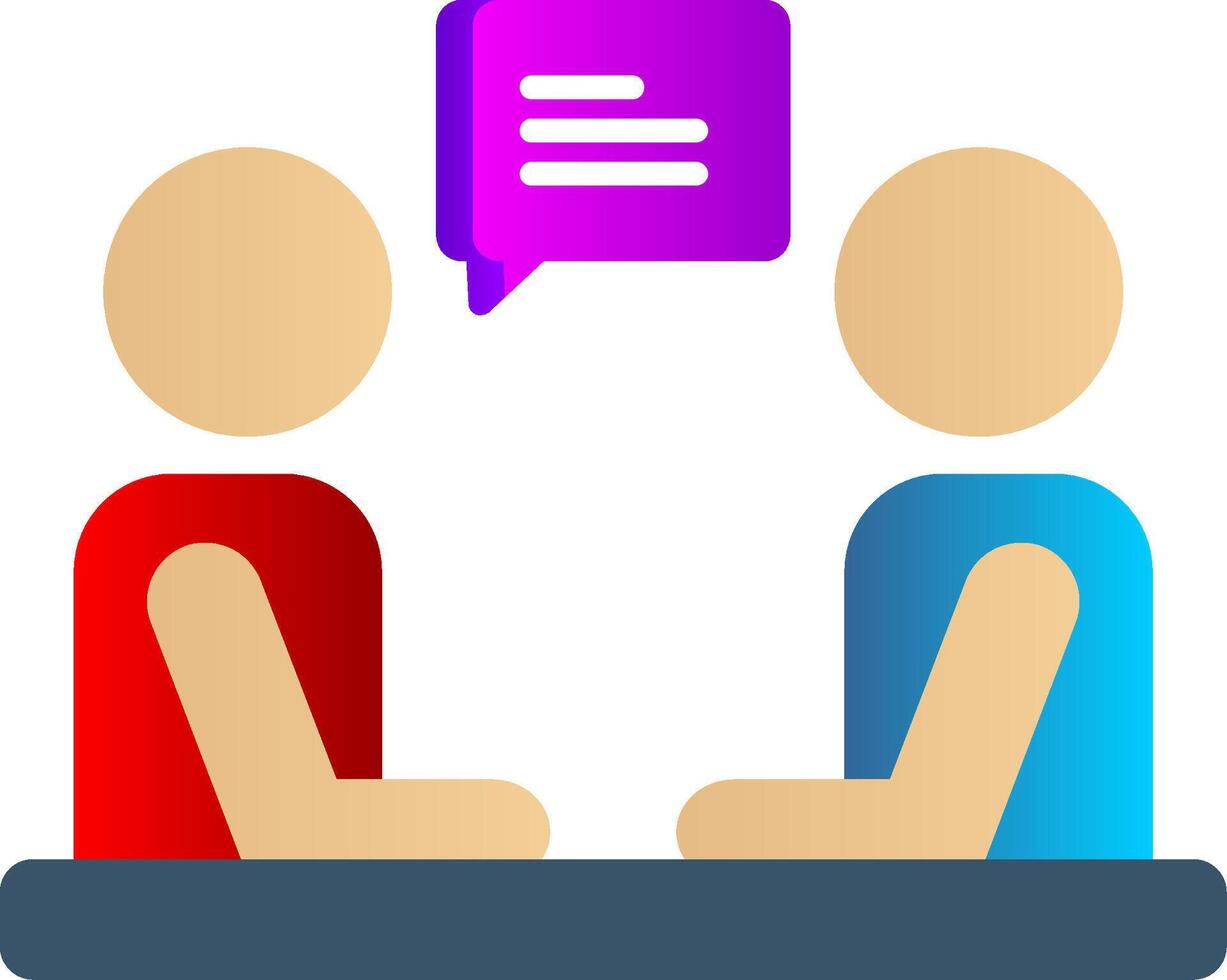 Interview Flat Gradient  Icon vector