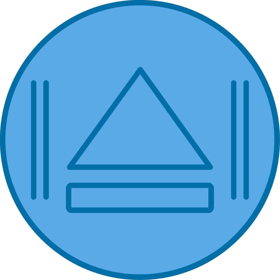 Eject Filled Blue  Icon vector