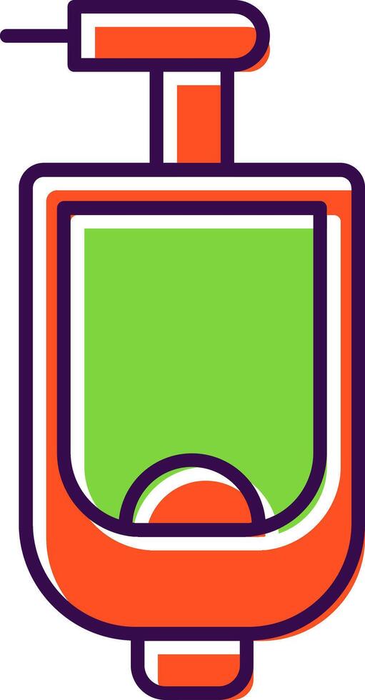 Urinal Filled  Icon vector